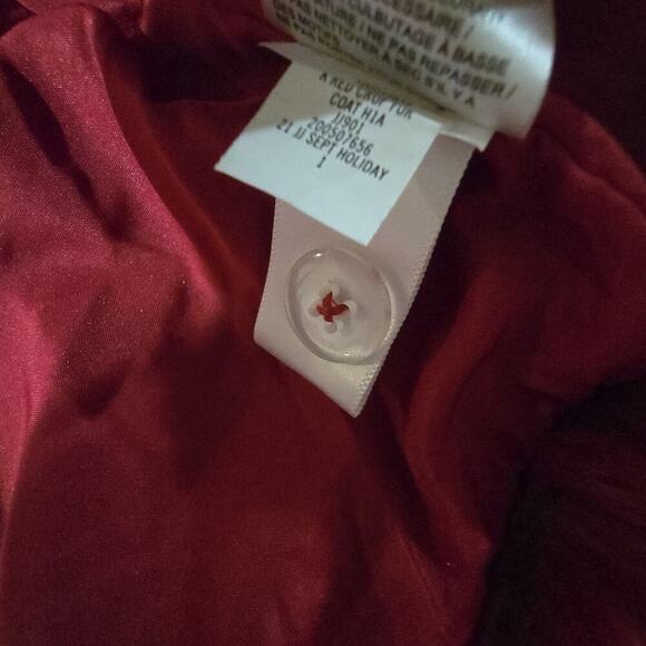 Janie and Jack San Francisco Faux Fur Coat Baby 18-24 Months Red Holiday New - Picture 7 of 12